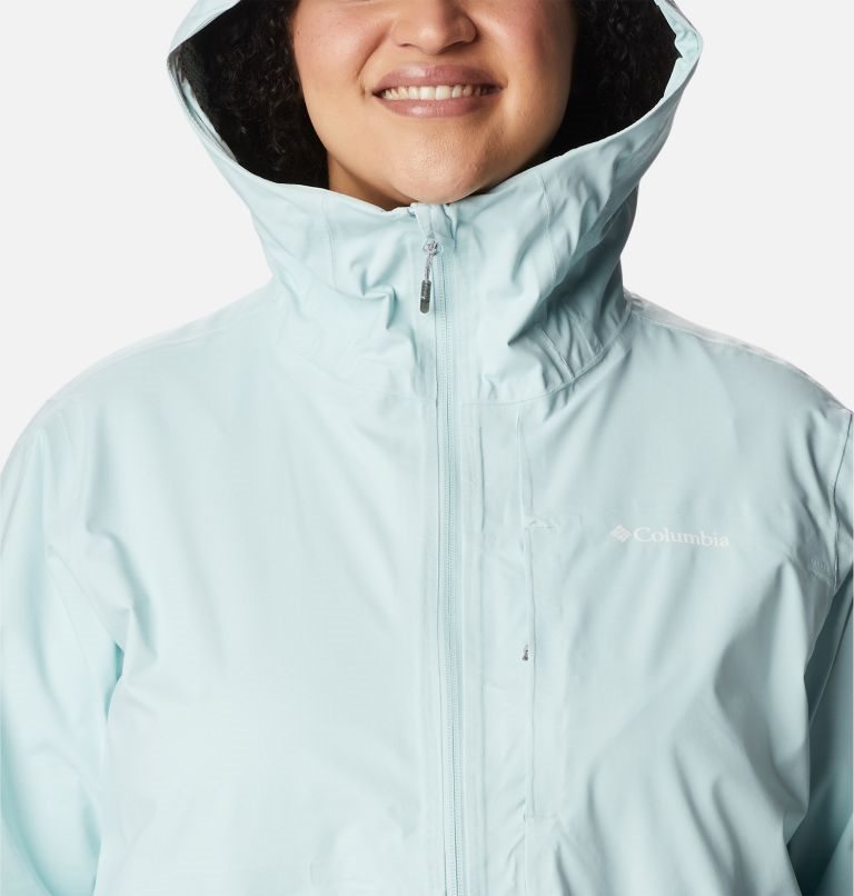 Women's Columbia Omni-Tech Ampli-Dry Shell Jackets Turquoise | Plus Size CA-U580A